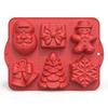 Funny Candy Molds Christmas Theme Shape Silicone Reusable Chocolate Fondant Moulds DIY Baking Decoration Tools