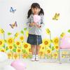 Sunflower Wall Decal Sticker Skirting Board Border Floor Edge Trim Wall Flowers for Window Glass Living Room Bedroom Hallway Entrance Home Decor