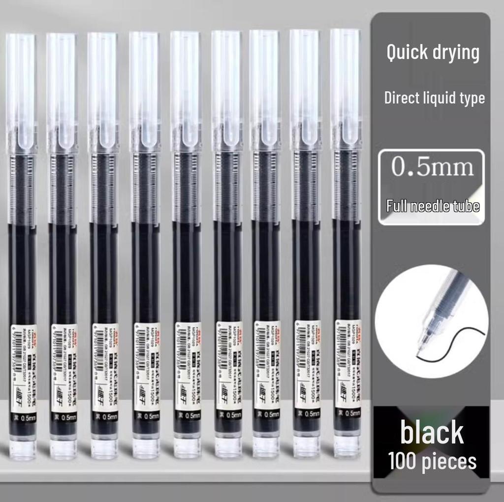 Snabbtorkande Svart Gel-Rullpenna 0,5 mm för Prov & Kontorsbruk