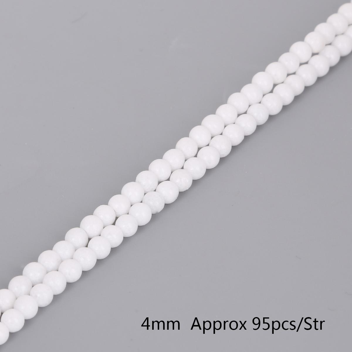 

Намистини з натурального білого каменю, вільні круглі розпірні намистини для виготовлення ювелірних виробів 4/6/8/10/12 мм, 15 дюймів, намисто-браслет своїми руками 4mm 95pcs