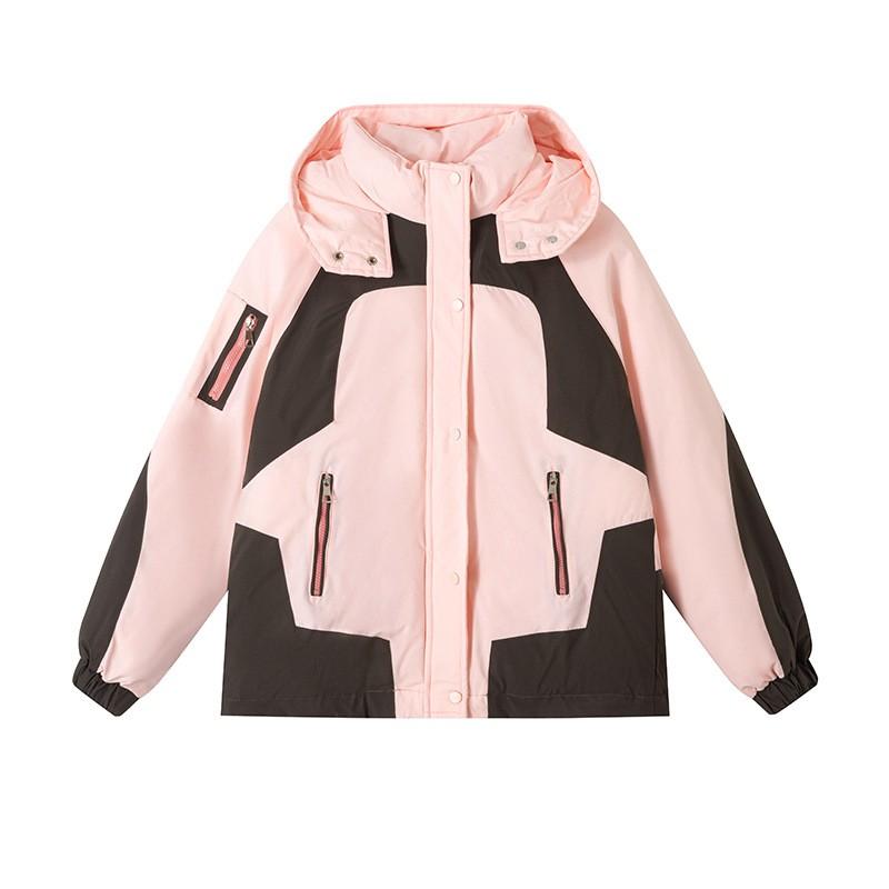 Womens 2026 Winter Short Loose Hooded Cotton Puffer Jacket Warm Outdoor Workwear Style