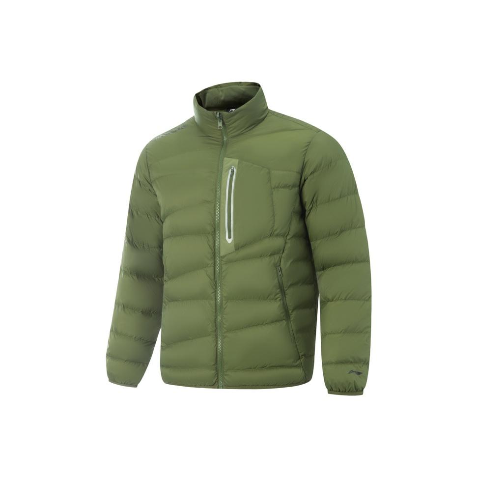 

Li-Ning Мужская короткая куртка из углеволокна с отражающим эффектом, водоотталкивающая, солнцезащитная, с гусиным пухом AYMV165-3 XXL