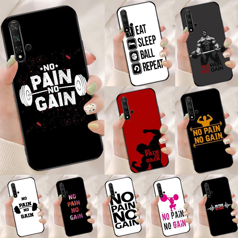 No pain no gain For Huawei Nova 8i 11i 12i 12s 9 10 SE Y90 Y60 Y70 Y72 Y61 Y91 P20 P30 P40 Lite P60 Pro Case