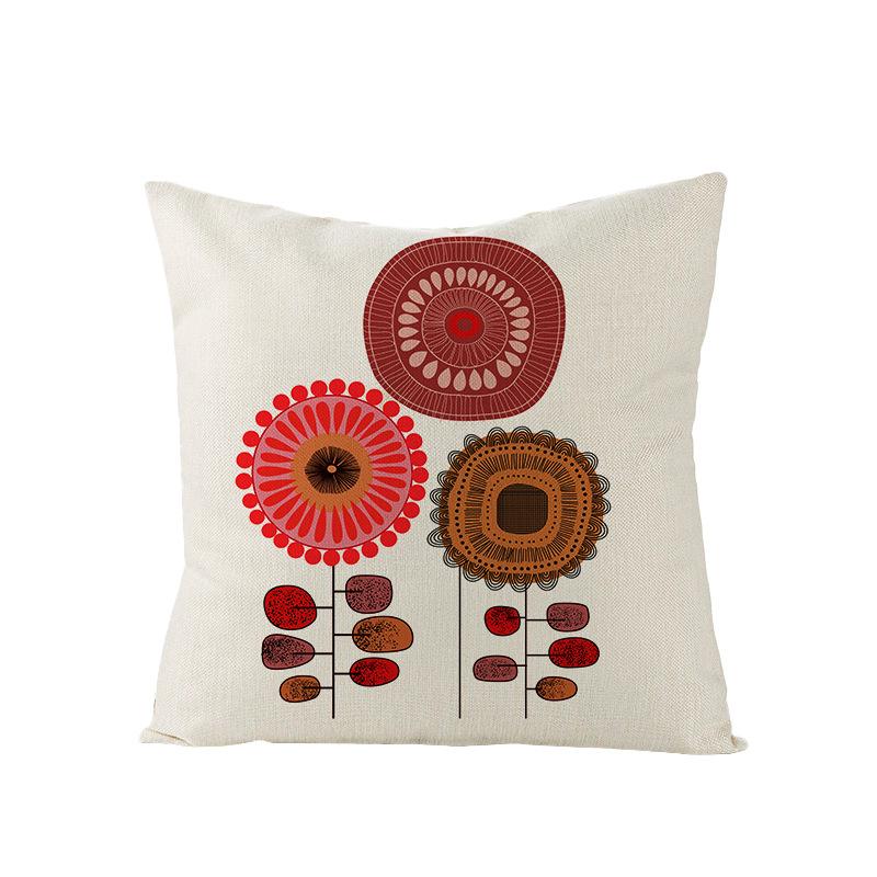 Home Simple Polyester Cushion Cover Cushion Cover Flower Sofa Cushion Cover Cushion