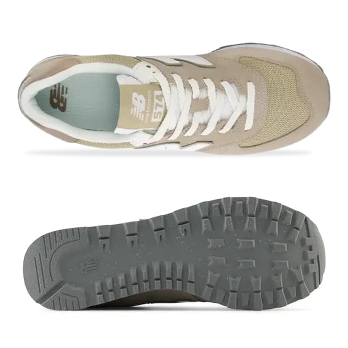 New Balance U574 ESF Beige Unisex Size Sneakers, 27.0cm (Used)