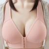 Shakeproof Push Up Bra Breathable Front Button Comfort Gather Underwear Wirefree Yoga No Steel Ring Large Size