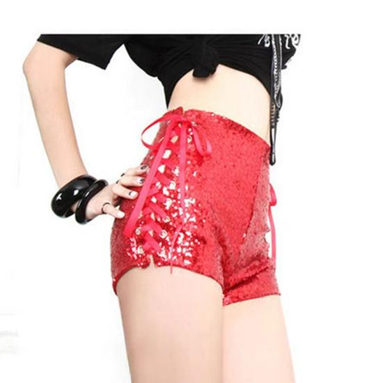 Pantaloni de Pole Dance strâmți cu paiete și crăpătură pentru femei, pentru scenă sau live stream