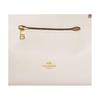 Coach Kristy 32 Snap Fastening Center Zip Compartment Refined Pebbled Leather Shoulder Tote Large Women's Chalk White