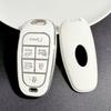 Nové Stříbrné 6tlačítkové Pouzdro na Klíč od Auta pro Hyundai Santa Fe Tucson 2022 NEXO NX4 Ioniq 5 Atos Prime Solaris 2021 Auto Příslušenství
