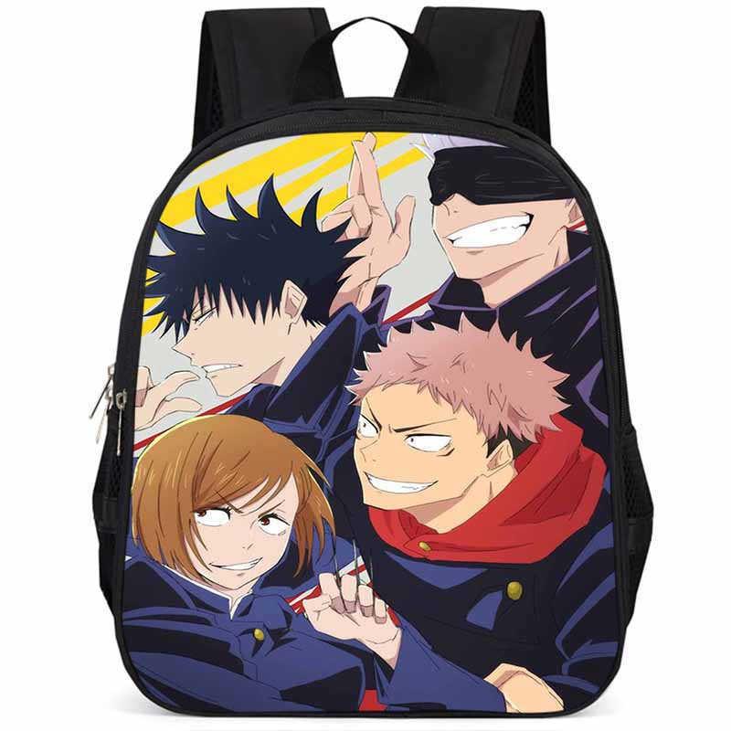 Durable Large Capacity 15 Inch Jujutsu Kaisen Backpack For Kids Lightweight Oxford Cloth School Bag
