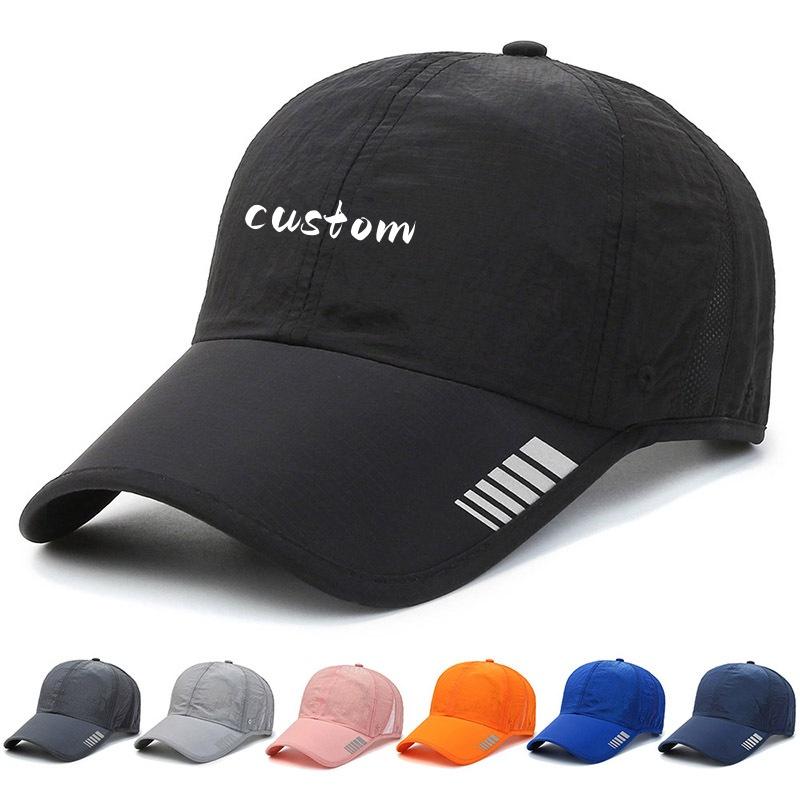 Zealous Sole Women's Orange Custom Lightweight Breathable Outdoor Unisex Baseball Cap Summer Quick Dry Hat Men Sunshade Duckbill Hat Versatile Cap 56-58Cm