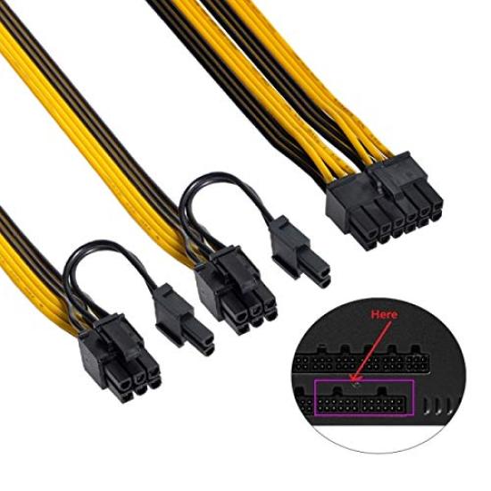 Cablecc 12-Pin to ATX Dual 8-Pin & 6-Pin Splitter GPU Graphics Card Modular Power Supply Cable for 3080 3090 AX850 AX750 AX650