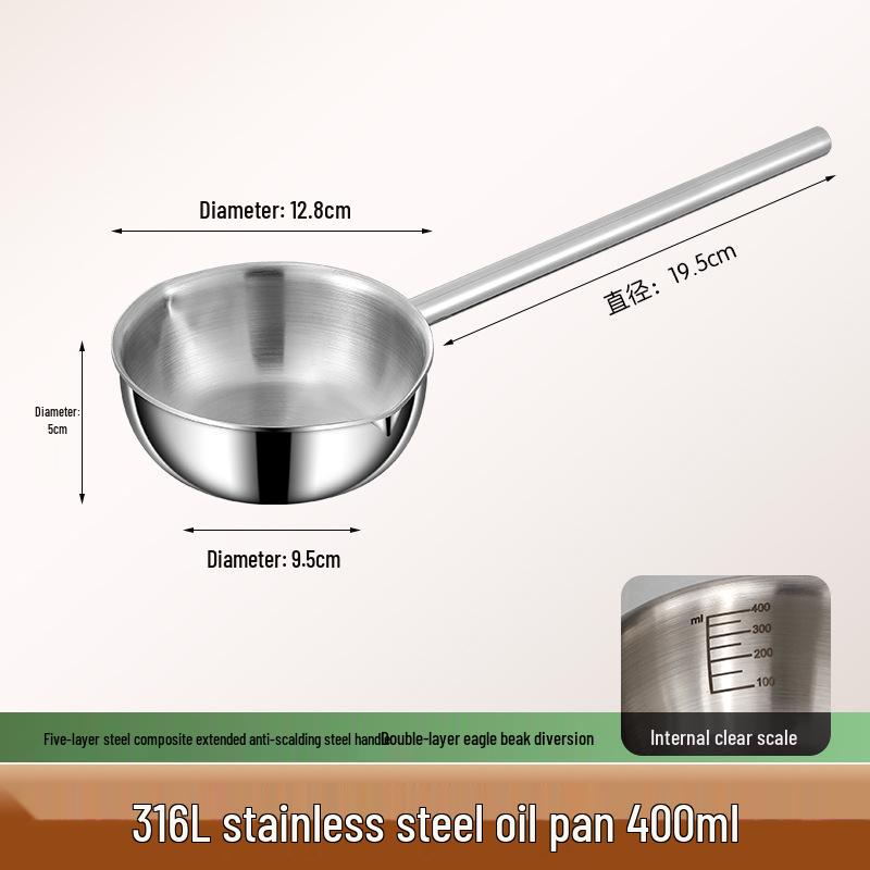 

316 Stainless Steel Mini Pot for Deep Frying, Baby Food, and Milk Cooking