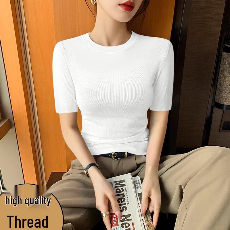 Women's Cool Threaded Short-Sleeve Base Layer T-Shirt - 2026 Spring/Summer Fashion Trend