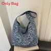 Leopard Print Tote Bag With Canvas Interior For Daily Use In Retro European Style