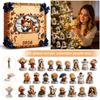 2D Flat Acrylic Advent Calendar with Hanging Ornaments for Holiday Christmas Countdown