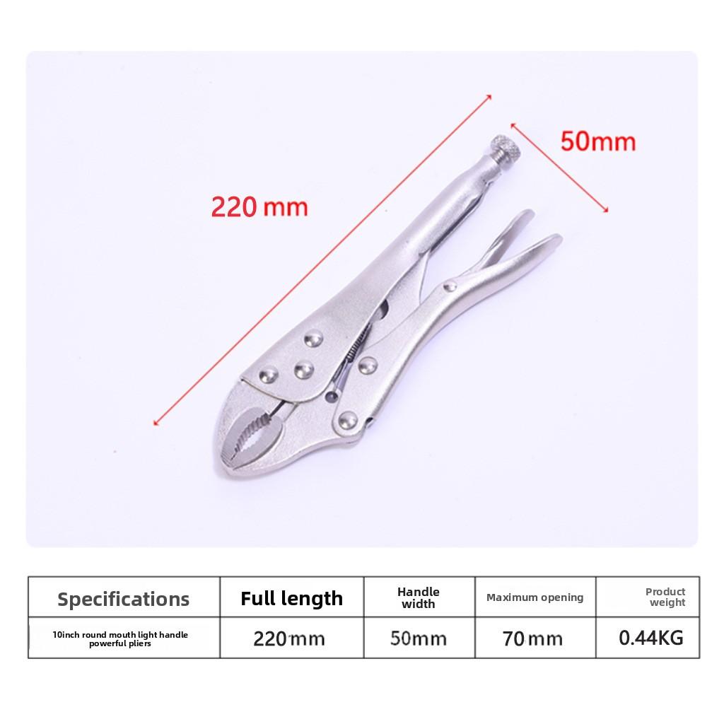 Robustní samosvorné kleště s nastavitelnou kovovou obličejovou svěrkou pro zpracování dřeva a svařovací opravy - Multifunkční tlakové kleště
