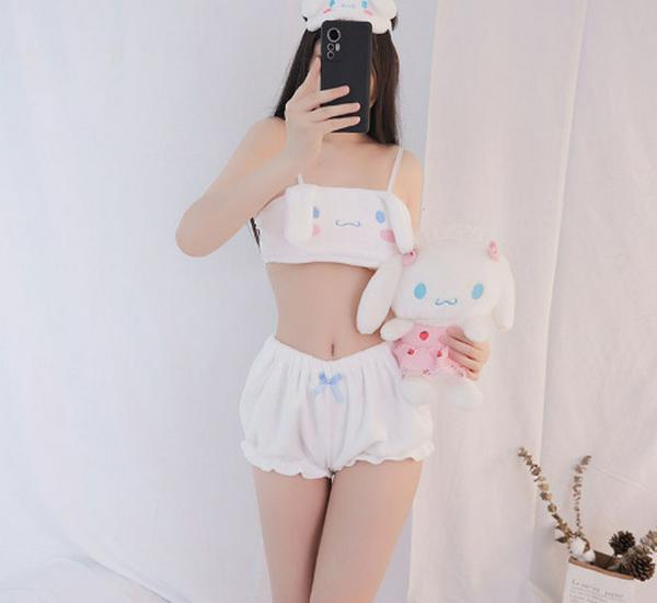 Anime Cinnamoroll My Melody Kuromi Flanell-Shorts Set - Sexy Dreiteiler