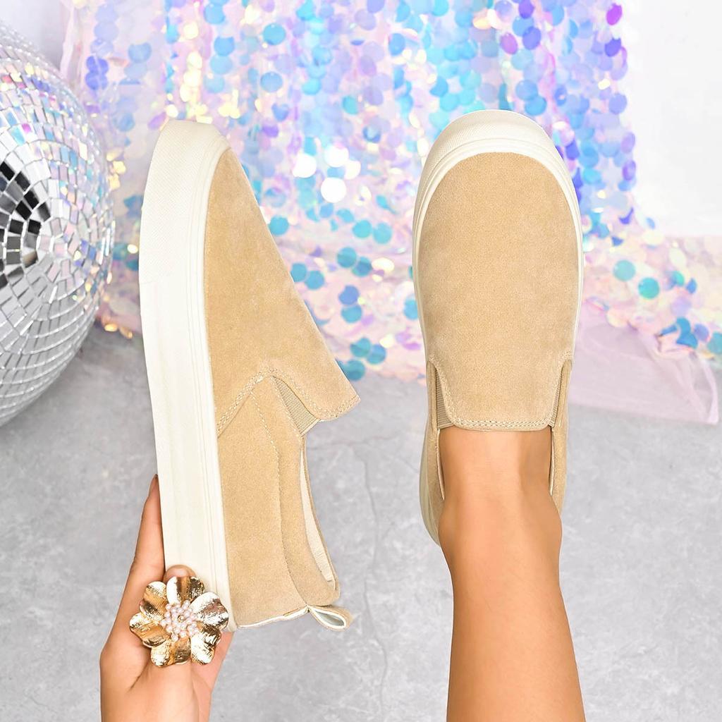 Platform Loafers Women's Spring Autumn New Versatile Fashion Casual Shoes Slip on Flats Plus Size 36-43 Comfortable Footwear