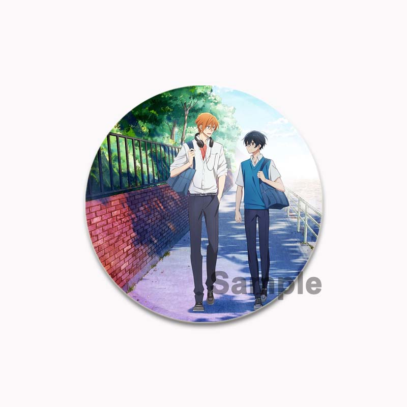 32/44/58mm Round Anime SASAKI and MIYANO Enamel Pins Handmade Brooch Cartoon Cosplay Badge On Backpack Jewelry Accessories Gifts
