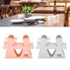 Napkin Holder Drawing Process Matte Polished Couple Hollow Pattern Stainless Steel Holder for Kitche