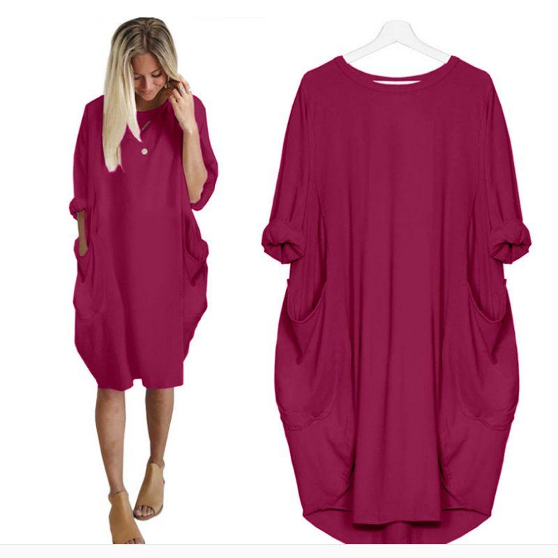 Elegant Women Stretch Loose Baggy Jumper Tops With Pockets For Perfect Party Look