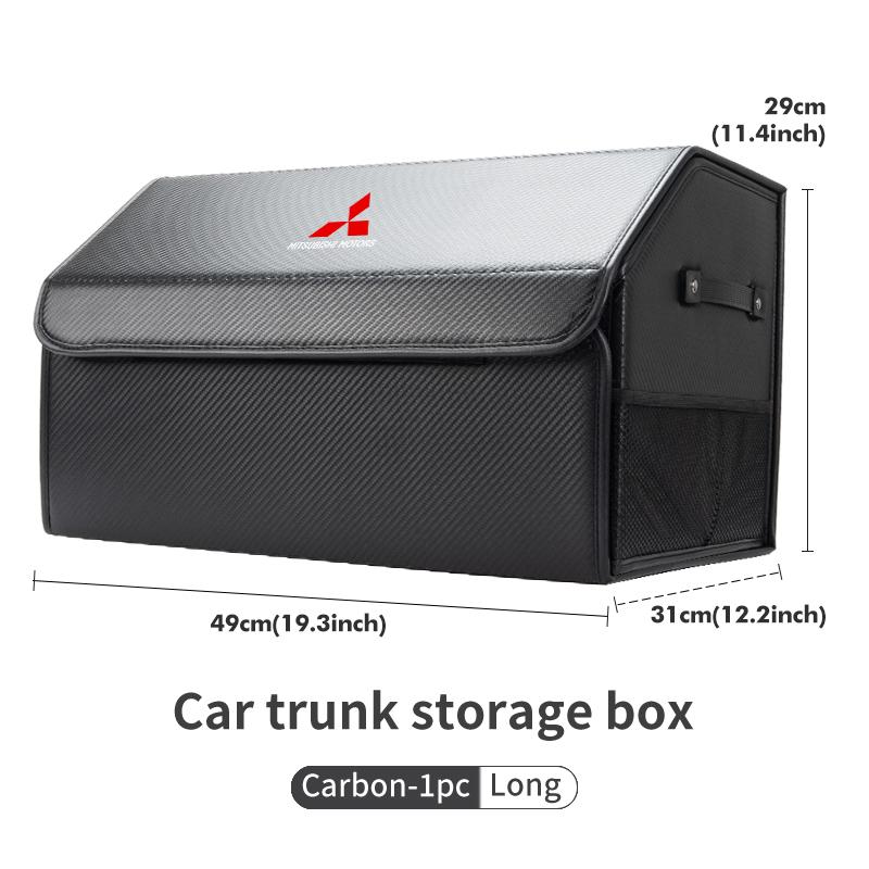 Multifunctional Car Organizer Waterproof Collapsible Leather Box For Mitsubishi Outlander Lancer Cross Colt Xpander Mirage
