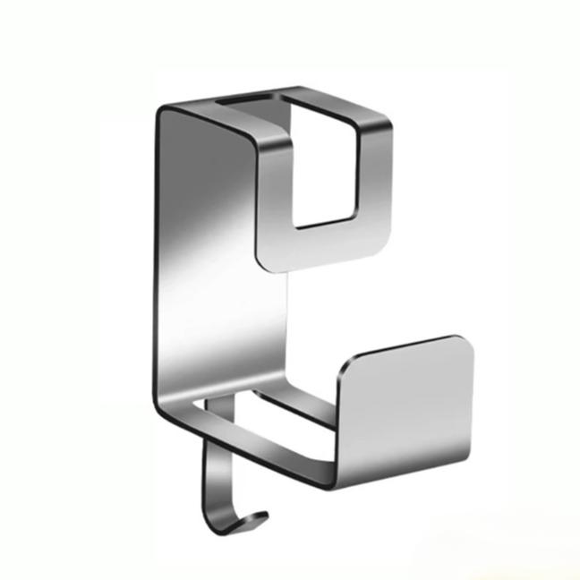 Stainless Steel Basin Rack Bathroom Wall Mounted Non-marking Sticky Hooks Multifunctional Basin Hooks Storage