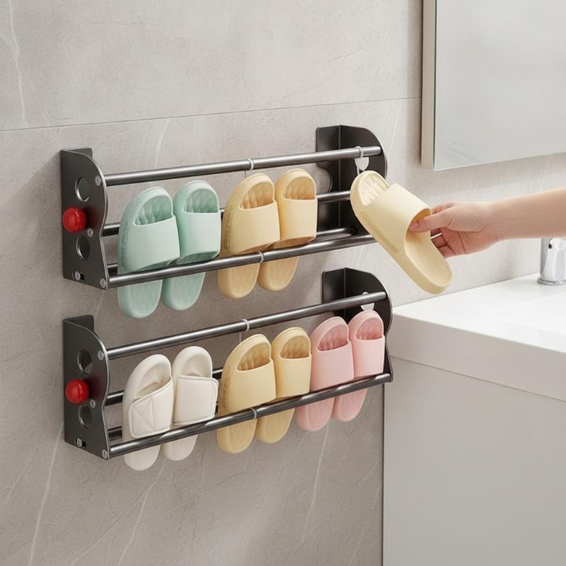 Magnetisk Skoholder Udtrækkelig Dobbeltlagssko Organizer Vægmonteret Sneakers Til Husejere Lejere Beboere Samlere