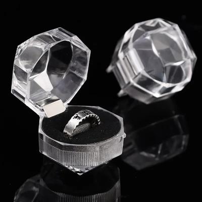 Fashion Crystal Transparent Rings Earrings Display Boxes Wedding Ring Box Jewelry Boxes and Packaging Jewelry Organizer Gift Box