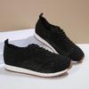 New Large-sized Breathable Low-top Single-shoe Women's Sporty Casual Flat Lace-up Board Shoes