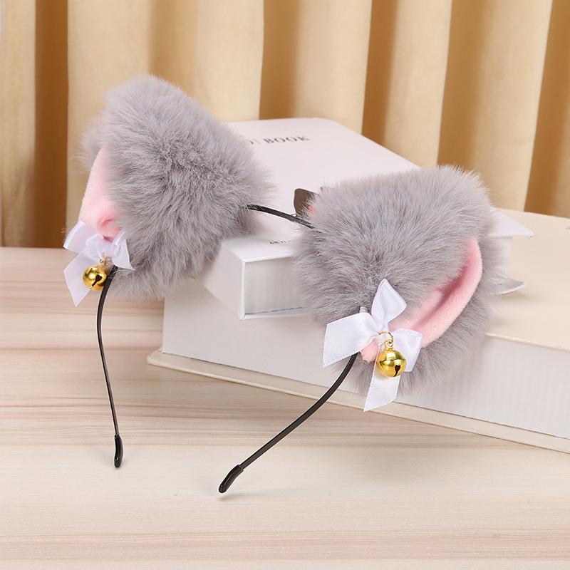 1PC Cat Ear Bow Headband Necklace Claw Gloves Cosplay Plush Bell Hairband Women Girl Masquerade Party Headwear Hair Wholesale