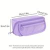 Large Capacity Pencil Case Organizer - Multi-Compartment Desktop Storage for School & Office Supplies ( Pink/Purple/Black)