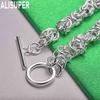 Bracciale Semplice a Maglia Intrecciata Laterale in Argento Sterling 925 Gioiello Regalo