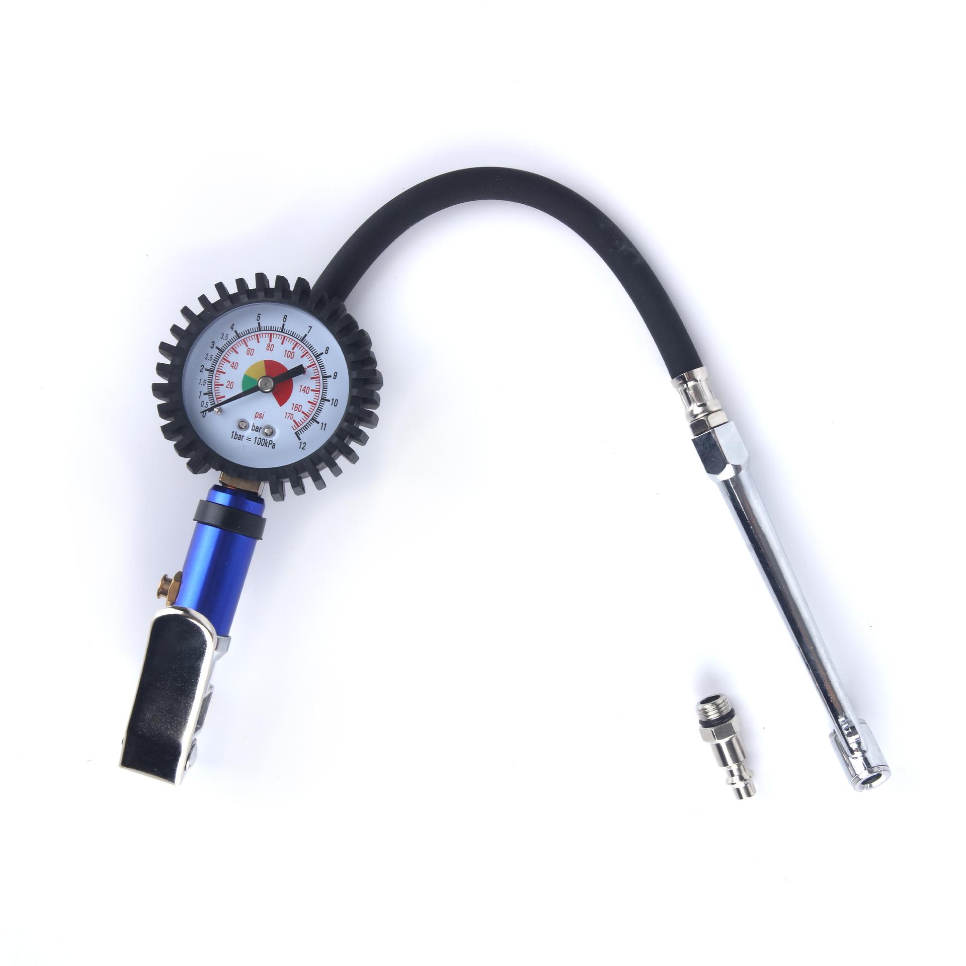 

Індикатор рівня шин, простий у використанні алюмінієвий пістолет тиску в шинах, тиск у шинах для шин 25*10*5cm,Eu Plug