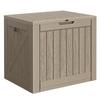 Alebert Outdoor Storage Shed 150L Large Capacity Waterproof Balcony Stacker Container Box Warehouse Bench Suitable Garden Yard Stylish Width 62Depth