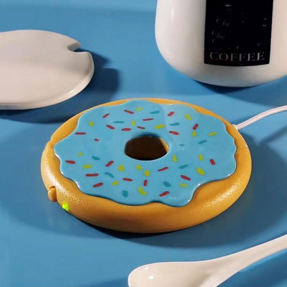 Creative USB Insulated Thermostatic Mat Exquisite Sweet Donut Warm Cup Mat  Coffee