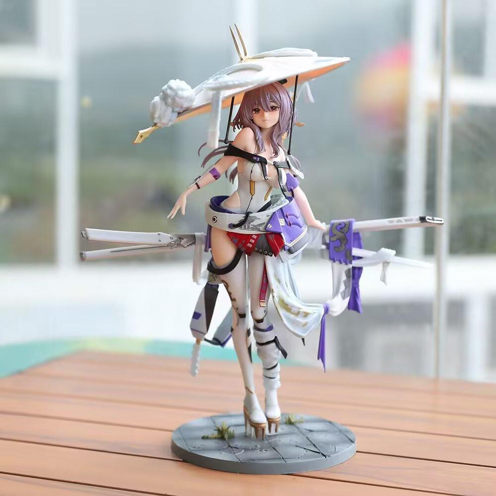 Anime Nikki 25cm Red Lotus Victory Goddess Anime Gk Model Handmade Trendy Play Statue Periphery Collection Ornament Toy Gift