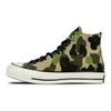 Chuck Taylor All Star Unisex High-Top Canvas Shoes Round Toe Lace Up Lightweight Wear Resistant Army Green Camo 163407C