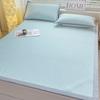 Set de Tres Piezas de Estera de Verano de Seda de Hielo para Gorro, Sábana Bajera 2024 Nuevo Verano Dormitorio de Estudiantes Individual Lavable