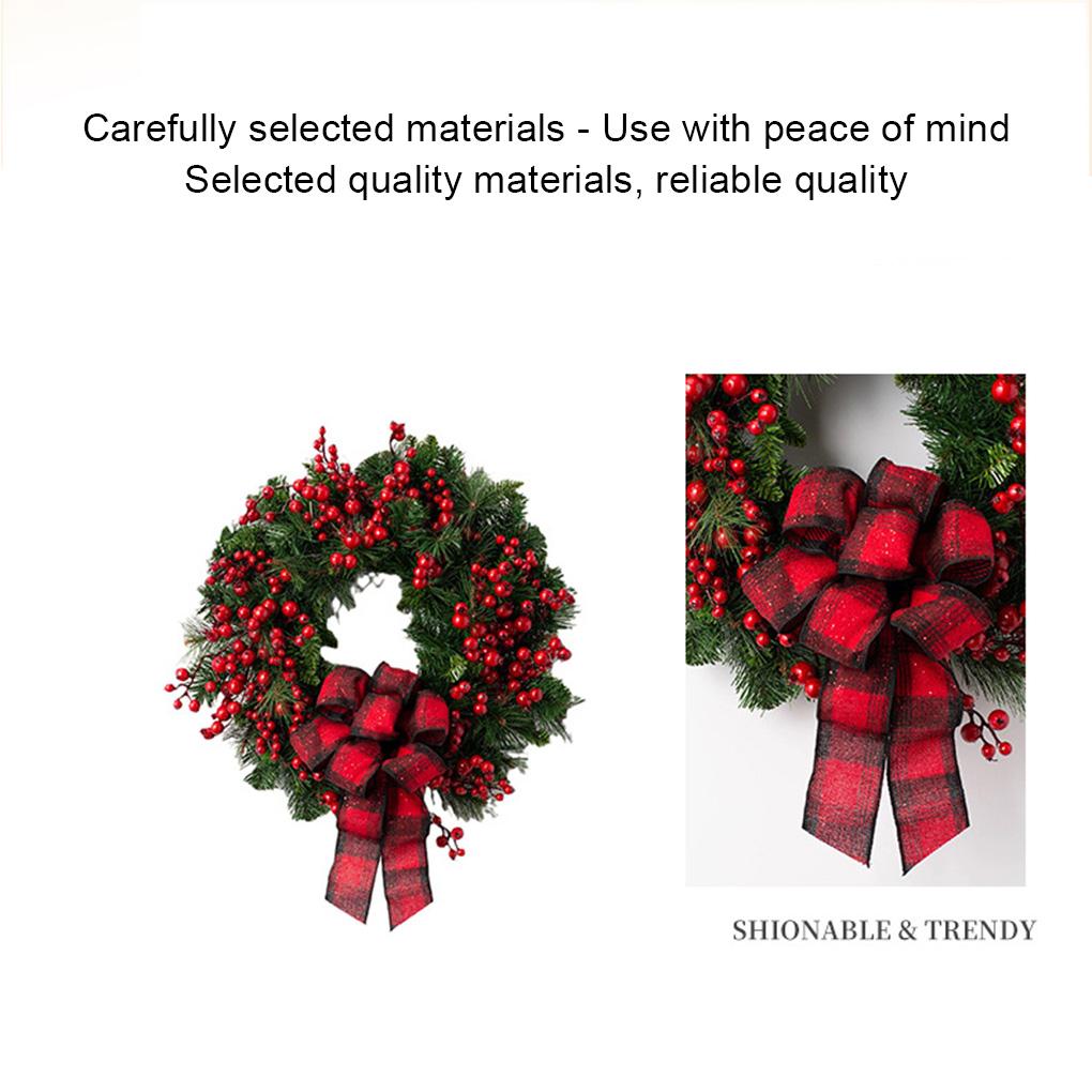 Coroană de Crăciun suspendată pe ușă, cu întreținere redusă, stil înalt, ecologică, decor pentru agățat pe ușă