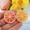 Simulated Perforated Lemon Slice Jewelry Bag Earrings Pendant Pendant