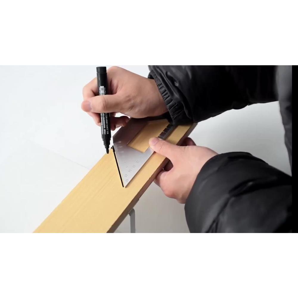 Precision Aluminum Square Ruler, Angle Ruler, Multi-Angle Measuring Tool - 45 °/90 ° Woodworking Ruler - High Precision Measuring Instrument