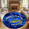 Parramatta Eels Print Round Rug, Washable Floor Carpet, For Entryway Dorm Laundry Room Office Study, Home Decor Birthday Christmas Gift