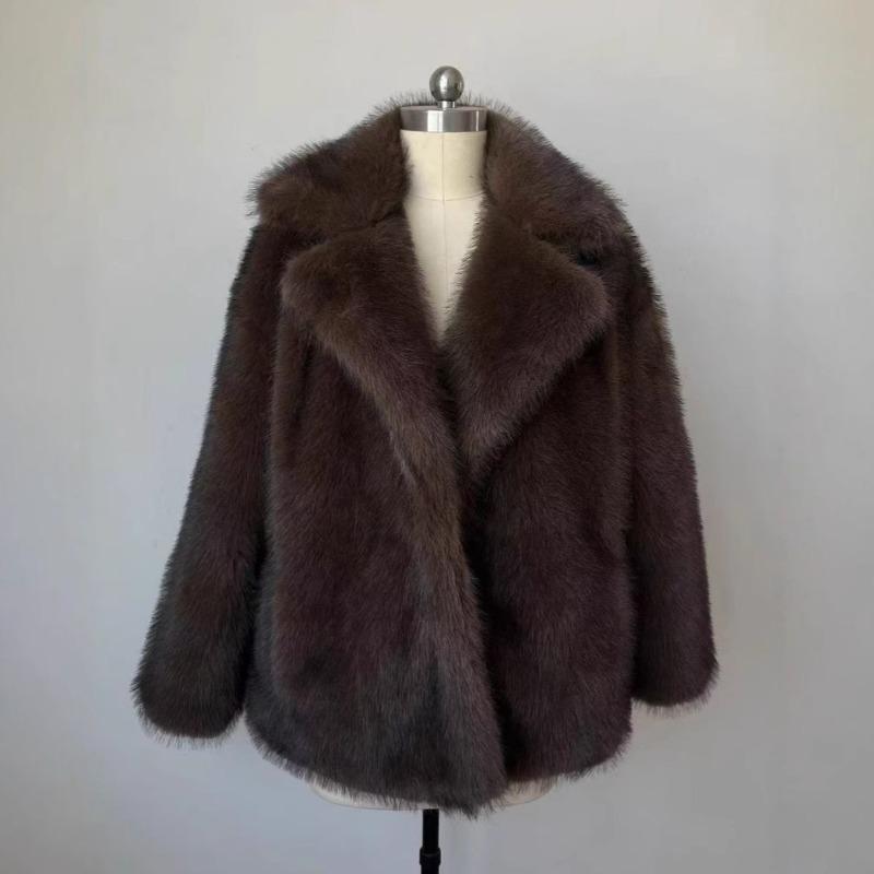 New thickened autumn and winter fur coat fluffy dyed pointed fox fur coat women's loose fur coat