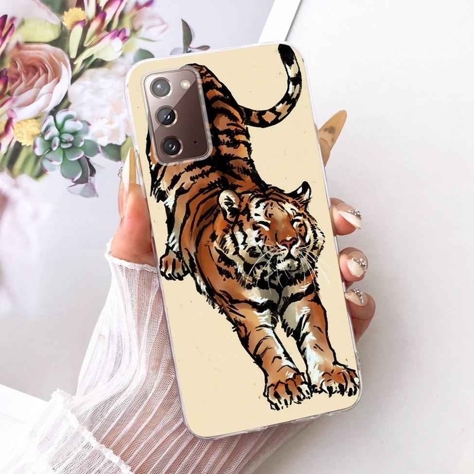 Clear For Samsung Galaxy Note20 5G Case Fashion Fashion Funny Cute Painted Cover For Samsung Note20 5G SM-N981B SM-N981W Casing
