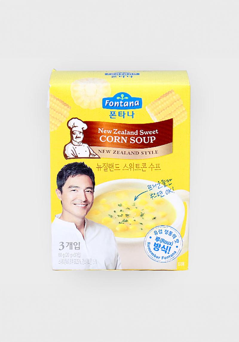 Fontana New Zealand Sweet Corn Instant Soup 60g 1ea