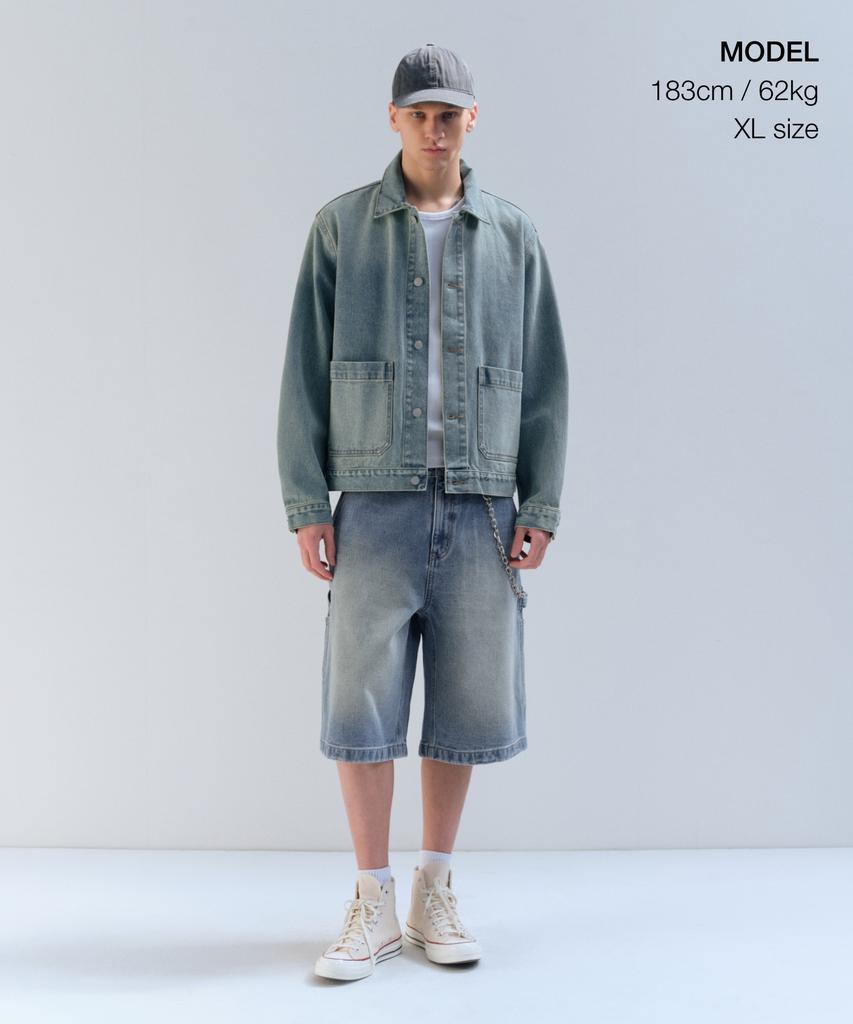Musinsa Standard Out Pocket Denim Jacket [Light Indigo]