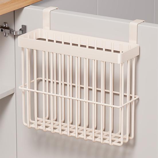 Basket Hanging Behind The Door Kitchen Cabinet Door Organizer Wall Mounted Self Adhesive Storage Basket