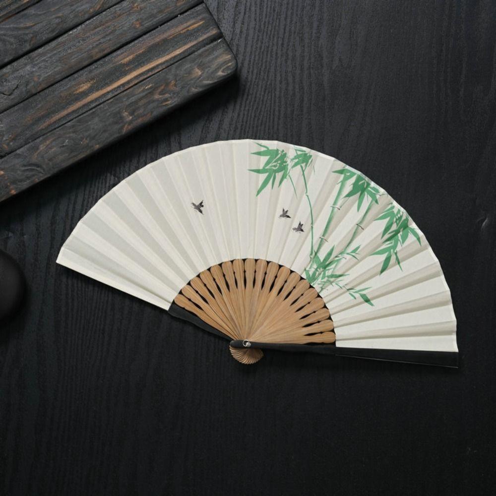 

Elegent Antique Folding Fan Chinese Style Hand Held Fan igh Quality Dance Fan